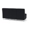 Lesro Siena Lounge Reception Armless 3 Seat Tandem Seating No Center Arms, Brushed Steel, MD Black Uph SN3102 - alternate 2